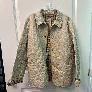 Burberry - Beige Quilted Jacket, Sz Large